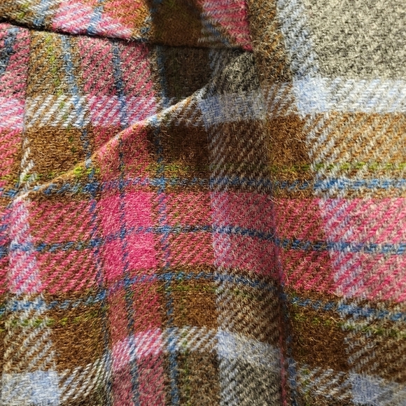 Boden British Tweed Wool Plaid Clueless Y2K Style Mini Skirt Pink & Gray Size 14 - Picture 7 of 7